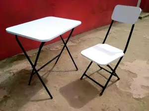 White Study Table and Chair ( Foldable)