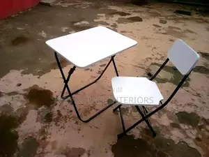 White Study Table and Chair ( Foldable)