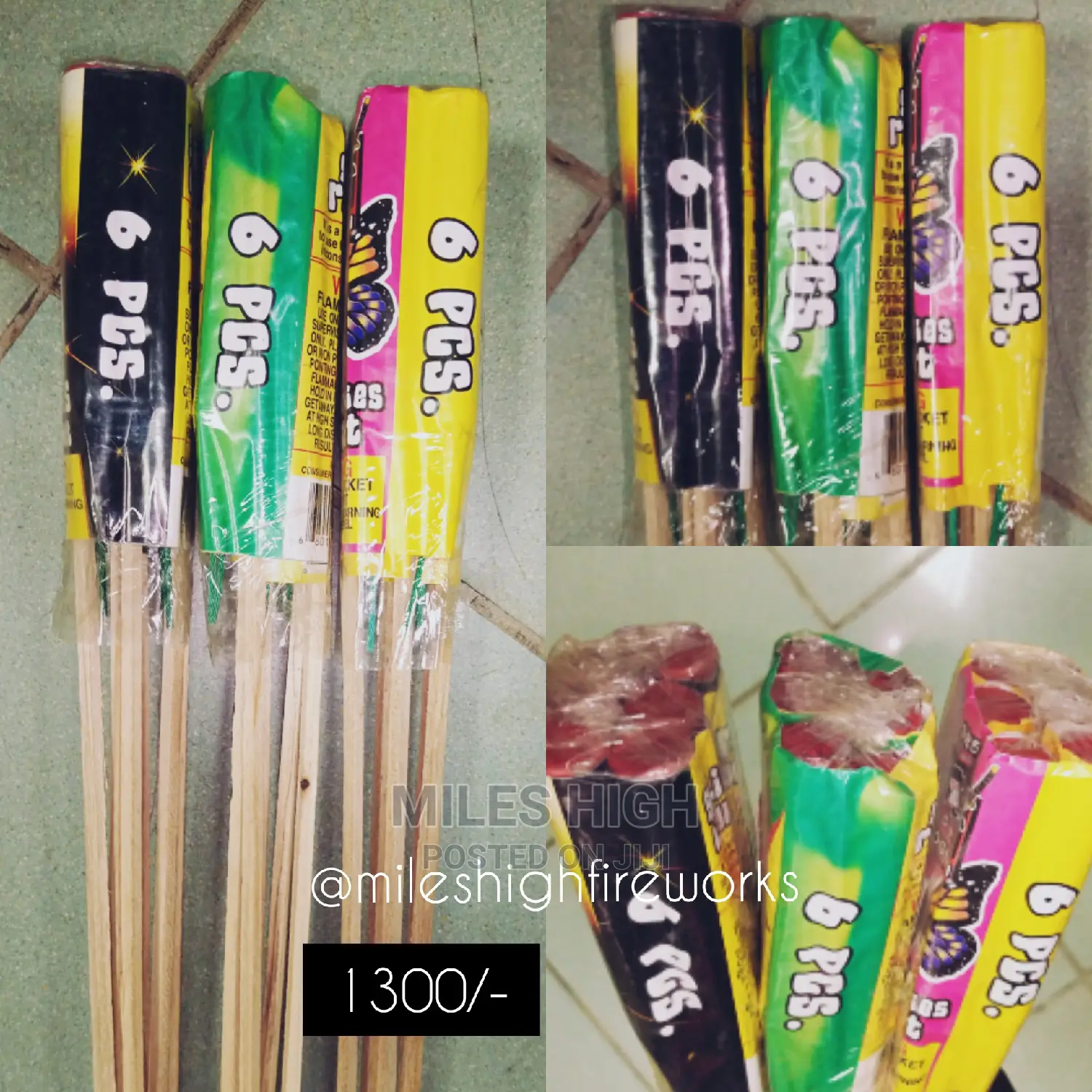 Glitterous Fireworks 6 PCS