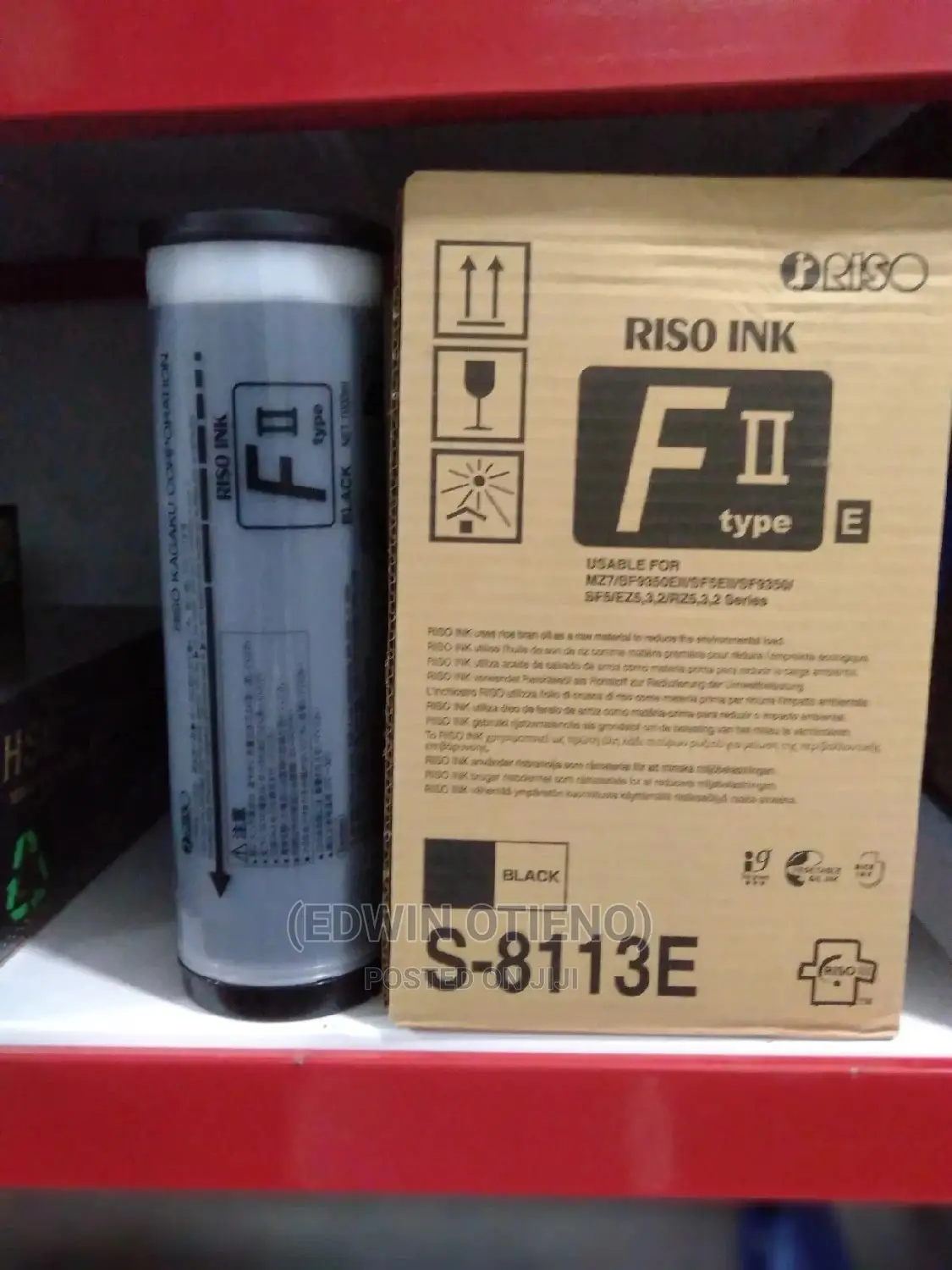 Riso S-8113 Black F II Type Duplicator Ink