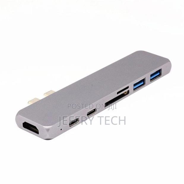 USB C Hub 7 in 1 Aluminum Type-C Hub Adapter ,HDMI Hub For - thumbnail 2