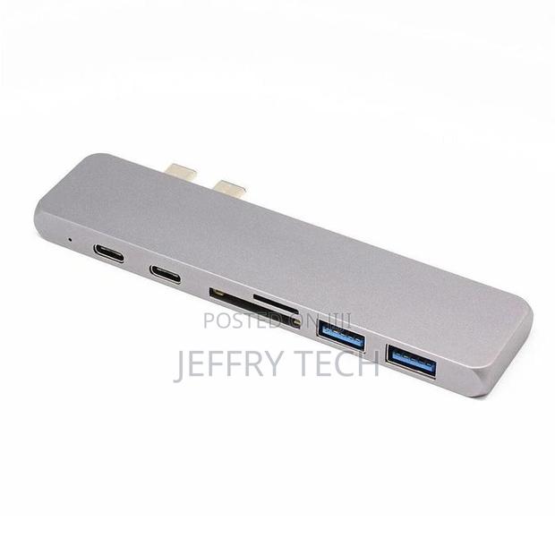 USB C Hub 7 in 1 Aluminum Type-C Hub Adapter ,HDMI Hub For - thumbnail 3