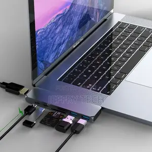 USB C Hub 7 in 1 Aluminum Type-C Hub Adapter ,HDMI Hub For