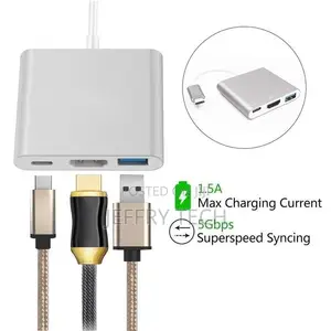 USB C Adapter Tuwejia Type C to HDMI 4K + USB 3.1 + Usb-C C