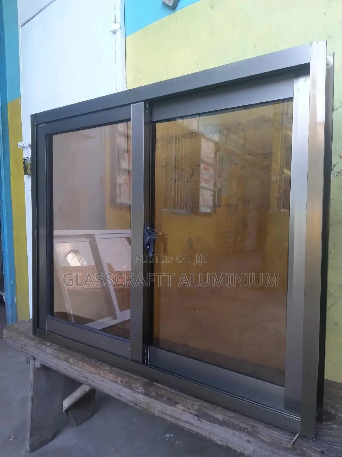 Champagne Coated Aluminium Window