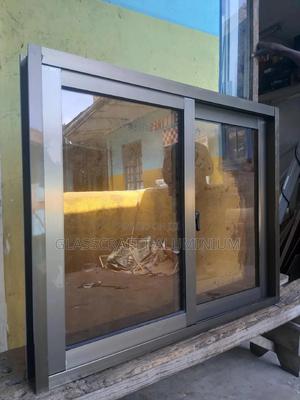 5mm Brown Glass Fixed to Perfect Aluminium Windows - main view