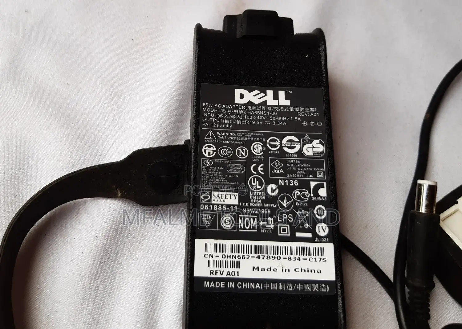 Laptop Charger Genuine Origin Dell 19.5v Power Supply Ex-Uk