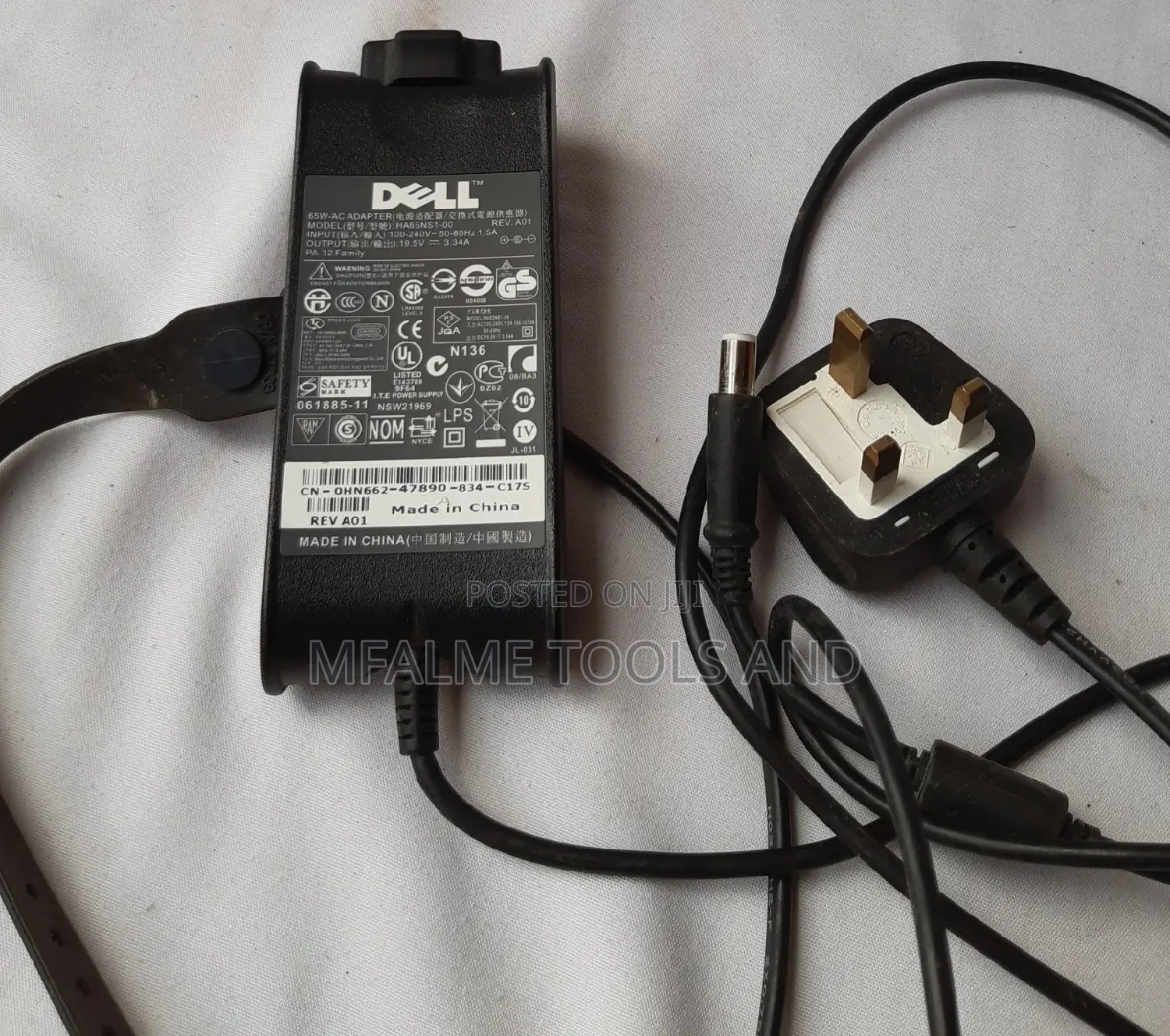 Laptop Charger Genuine Origin Dell 19.5v Power Supply Ex-Uk