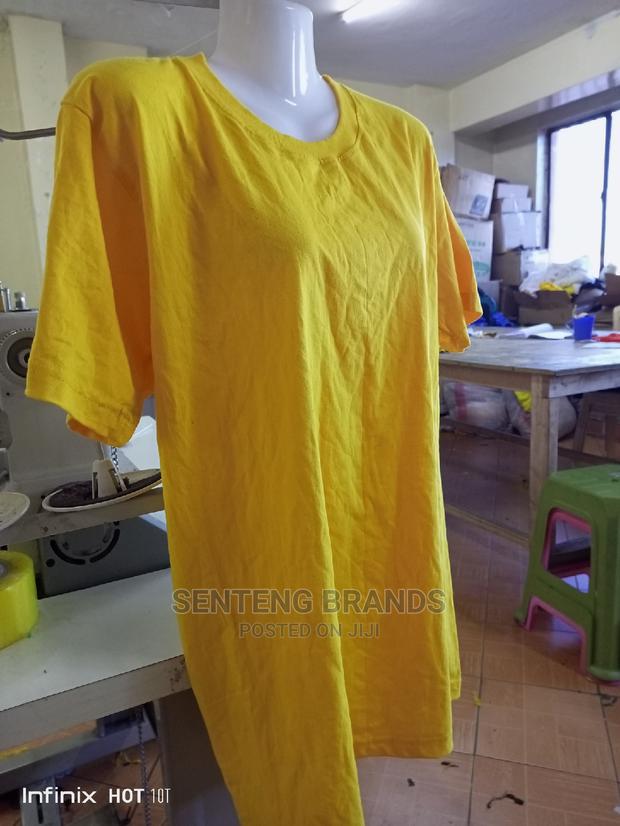 Yellow Best Quality Plain T-Shirts - thumbnail 2