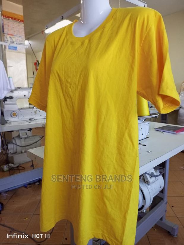 Yellow Best Quality Plain T-Shirts - thumbnail 3