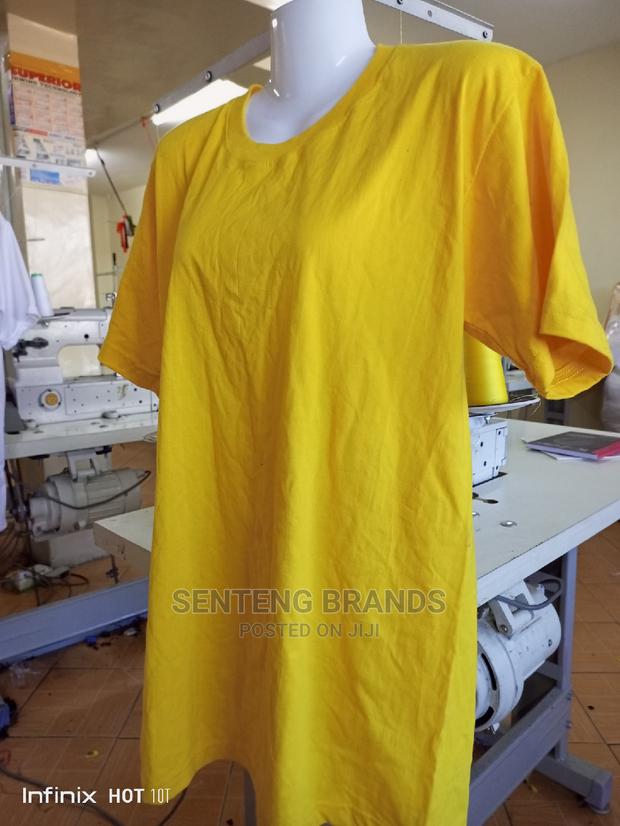 Yellow Best Quality Plain T-Shirts - thumbnail 4