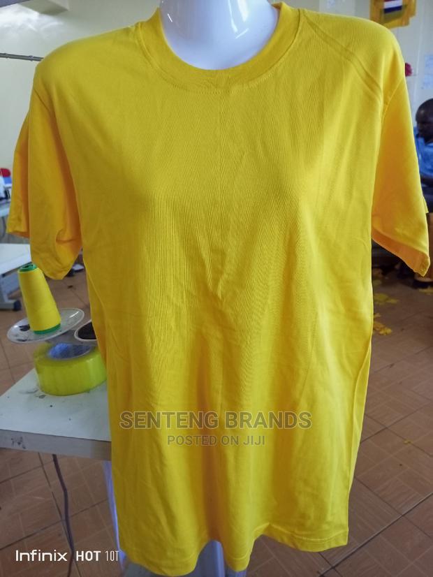 Excellent Cotton Yellow Fitting T-Shirts - main view