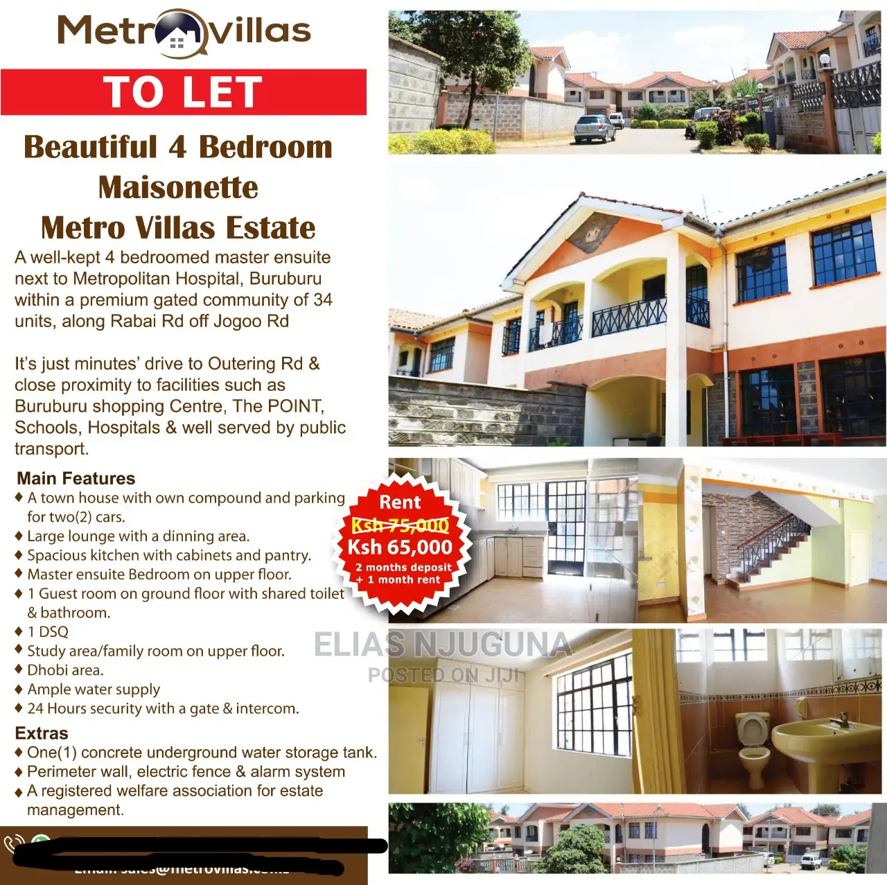 5bdrm Maisonette in , Jogoo Road for rent