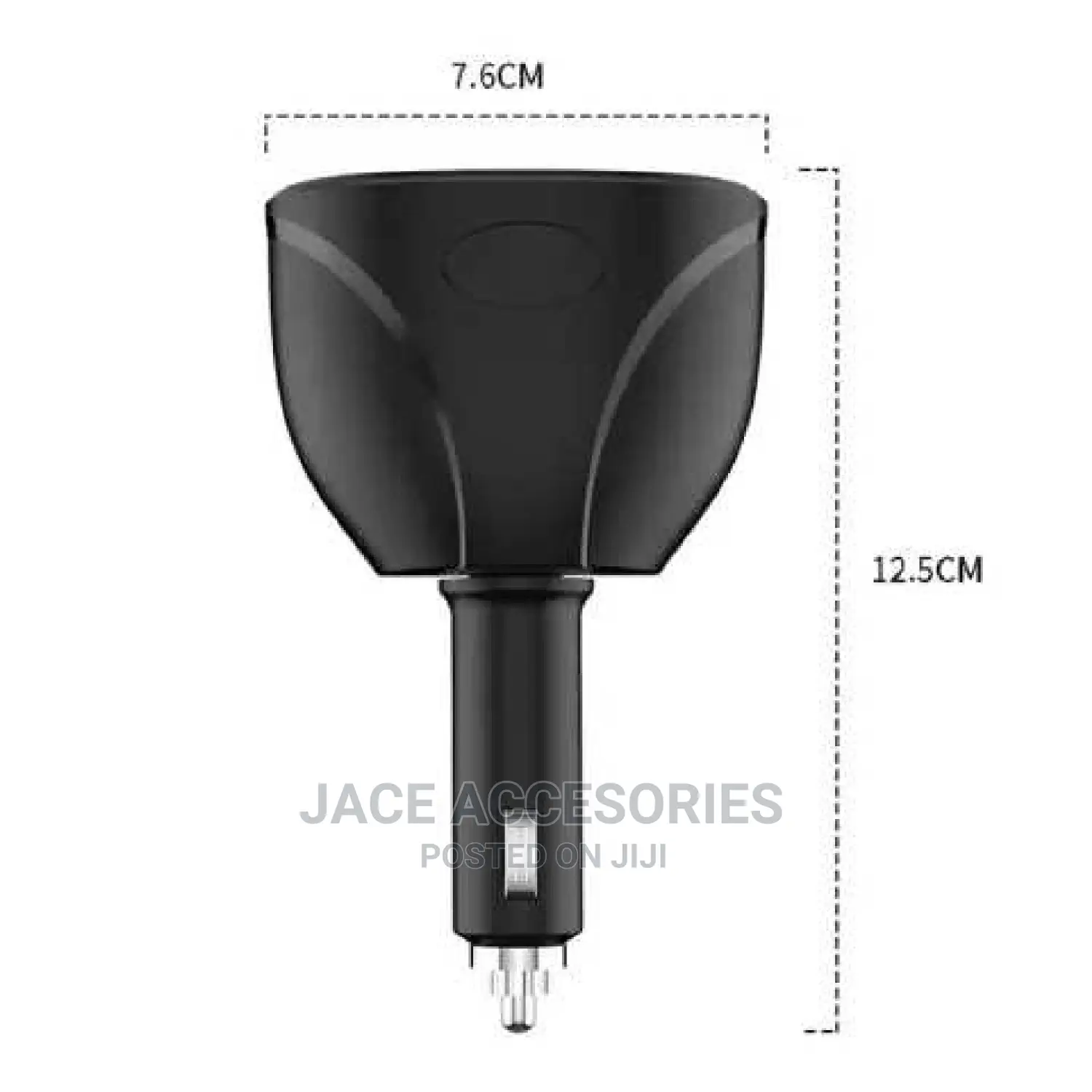 Cigarette Lighter Adapter 2 Way Splitter With Voltmeter