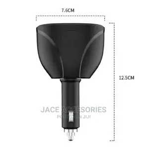 Cigarette Lighter Adapter 2 Way Splitter With Voltmeter