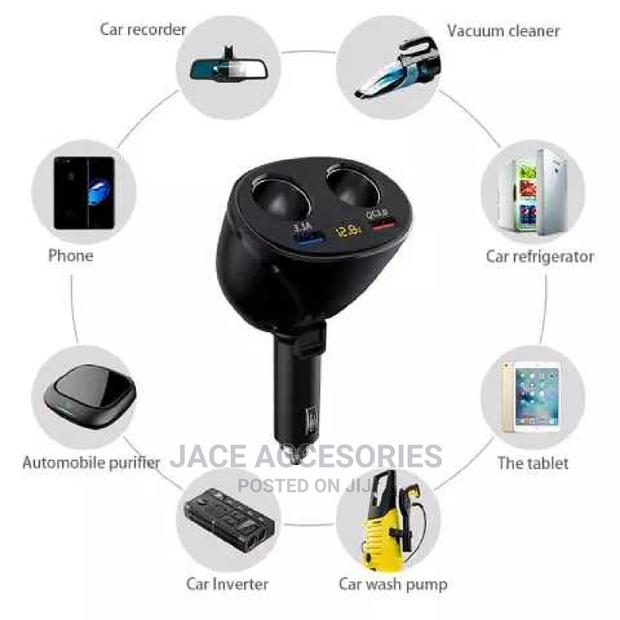 Cigarette Lighter Adapter 2 Way Splitter With Voltmeter - thumbnail 7