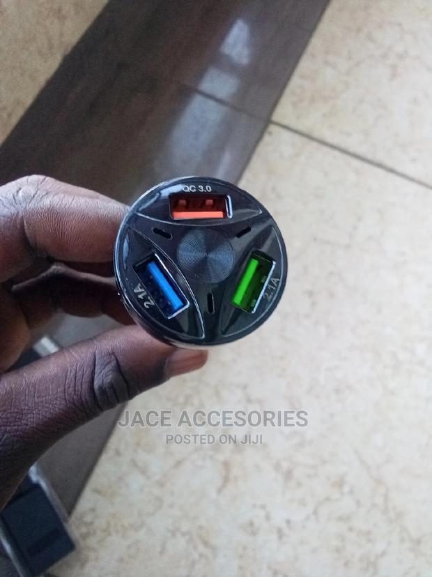 Car Fast Charger 3 Port for Samsung Galaxy,iPhone , Xiaomi