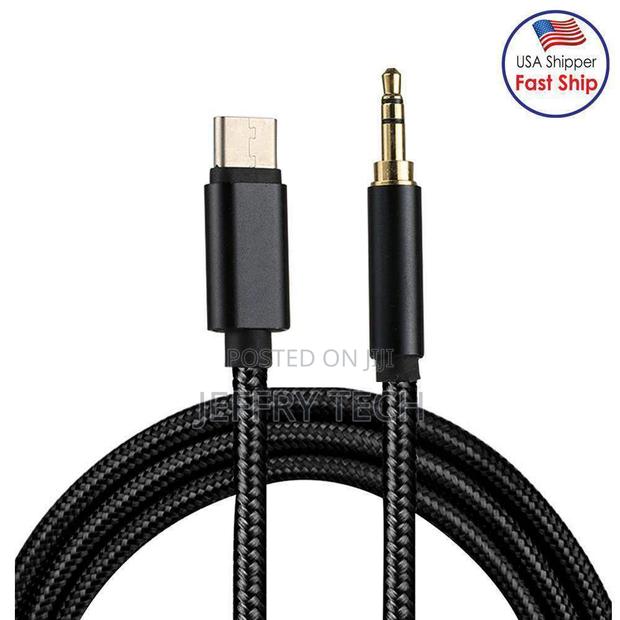 Type-C to 3.5mm Audio Aux Cable,3.5mm Male to USB-C Male Ste