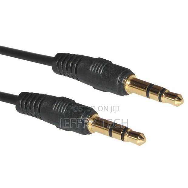 3.5 Mm Stereo Male to Male Cable W/ Mini-Stereo Jack - Black
