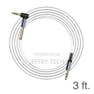 3.5mm Right Angle Stereo Auxiliary Cable 3 Ft