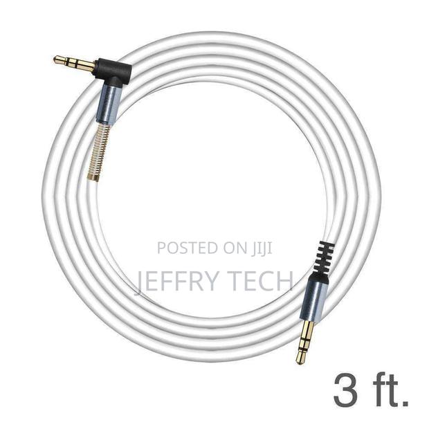 3.5mm Right Angle Stereo Auxiliary Cable 3 Ft - thumbnail 2