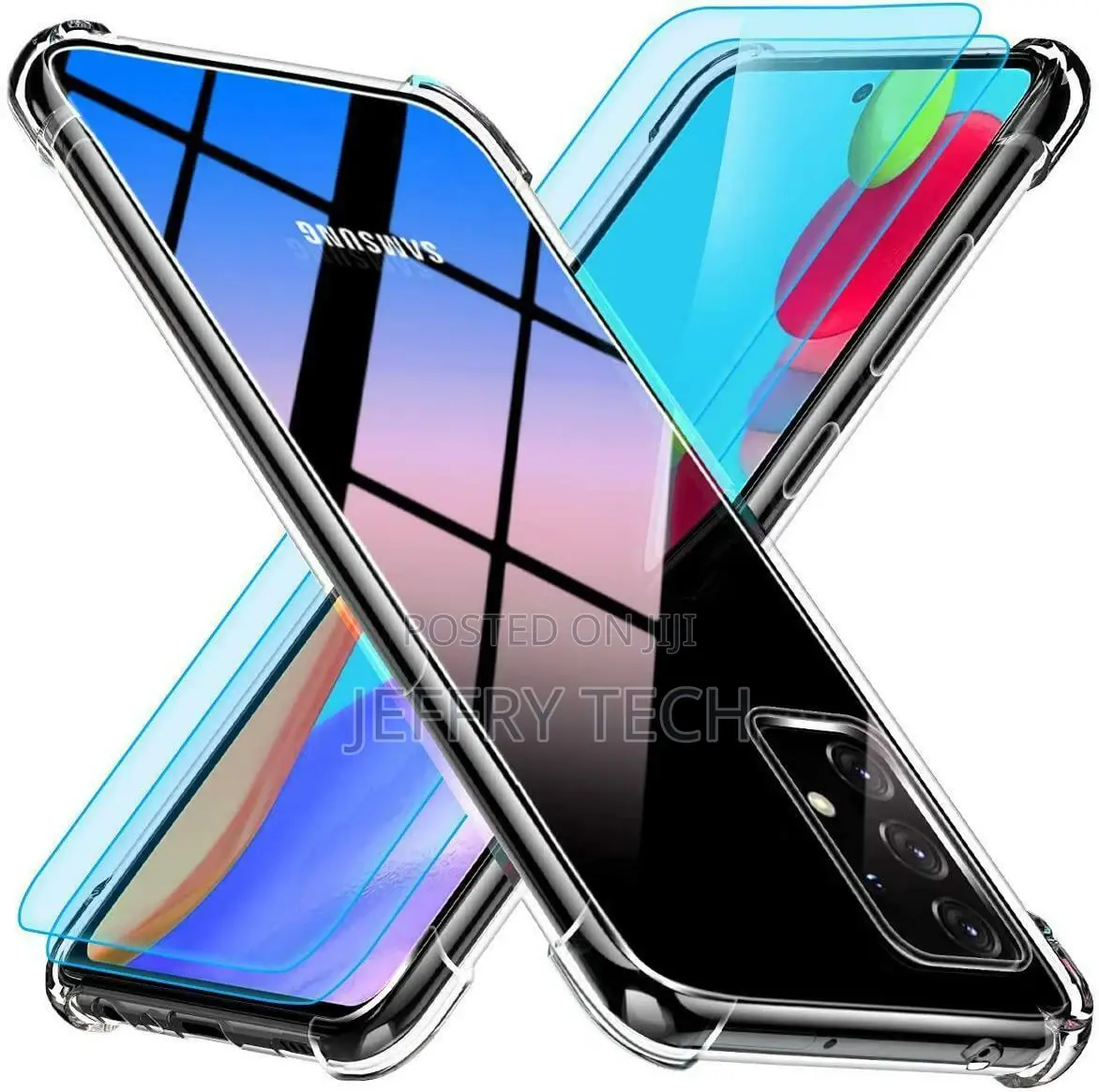 Samsung Galaxy A03S Case Clear Shockproof Gel Phone Cover +
