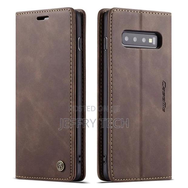 Galaxy S10 Plus Case, Retro PU Leather TPU Inner Wallet Case - thumbnail 3