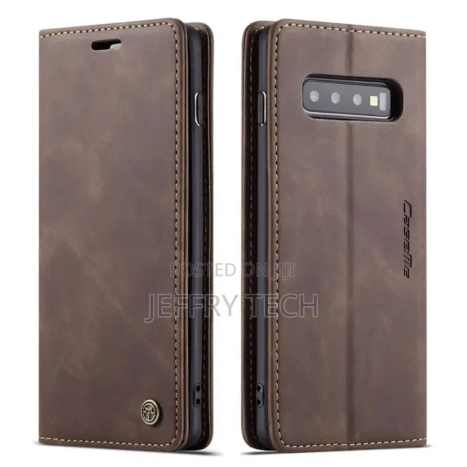 Galaxy S10 Plus Case, Retro PU Leather TPU Inner Wallet Case
