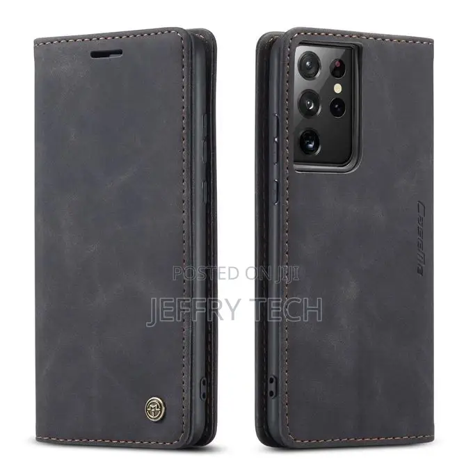 Samsung Galaxy S21 Ultra 5G Case, Retro PU Leather TPU Inner