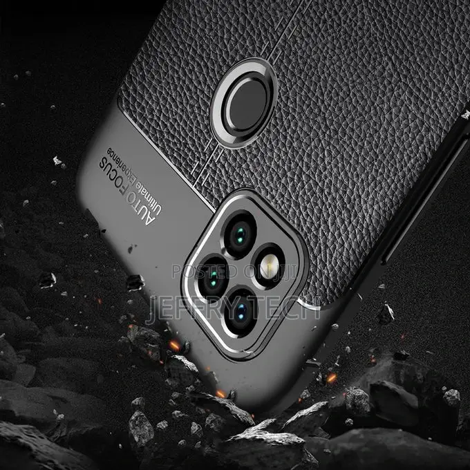 Redmi 9C Case, Litchi Skin Anti-Slip Resilient TPU Armor Ult