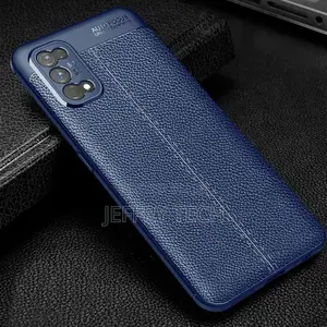 OPPO Realme 7 Pro Case, Litchi Skin Anti-Slip Resilient TPU