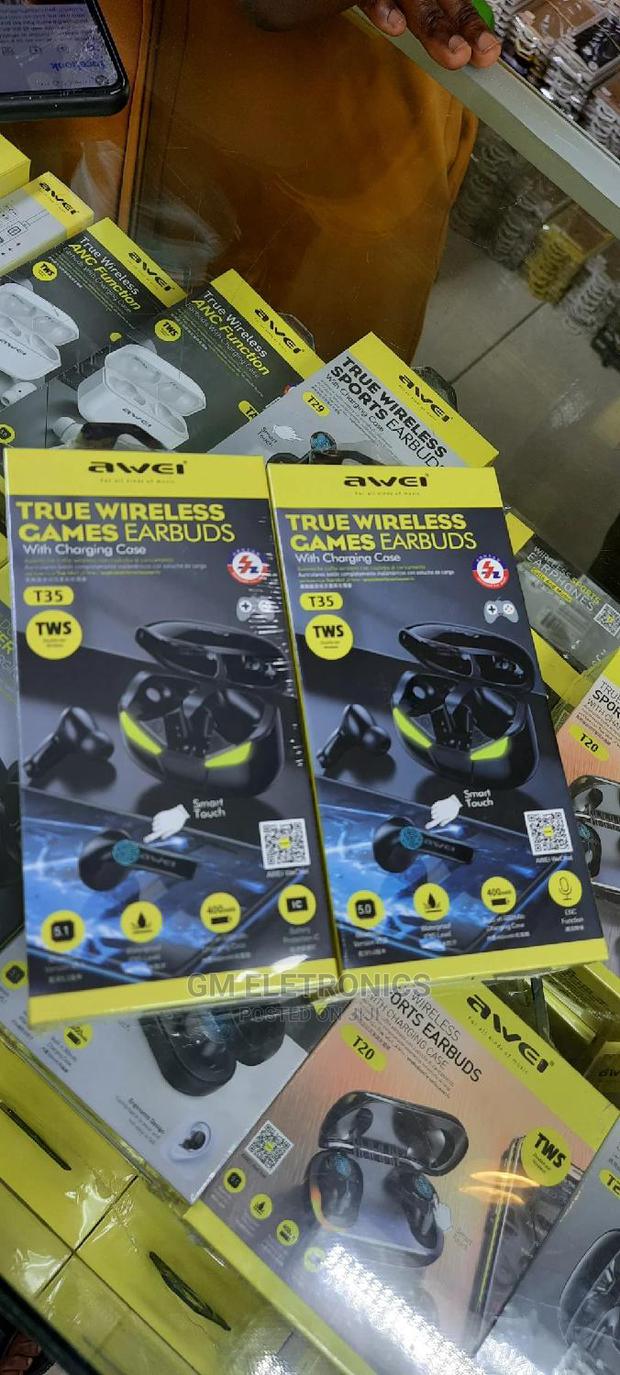 Awei True Wireless Gaming Earbuds With Charging Case.