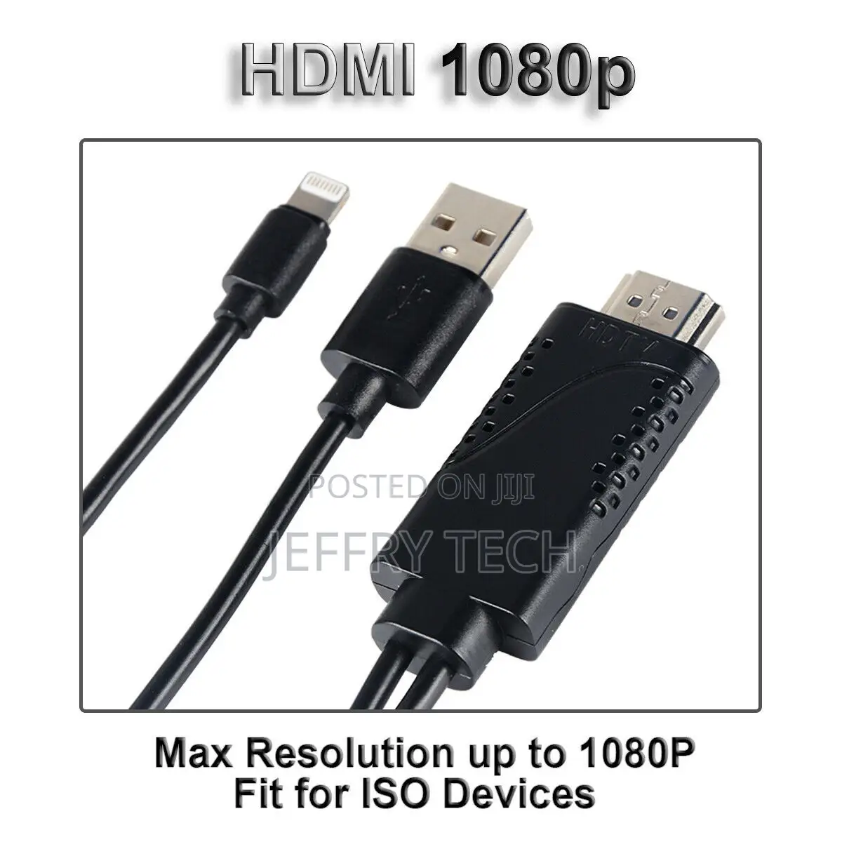 HDMI Adapter With 1080P Video Audio Output for Phone,Mirror