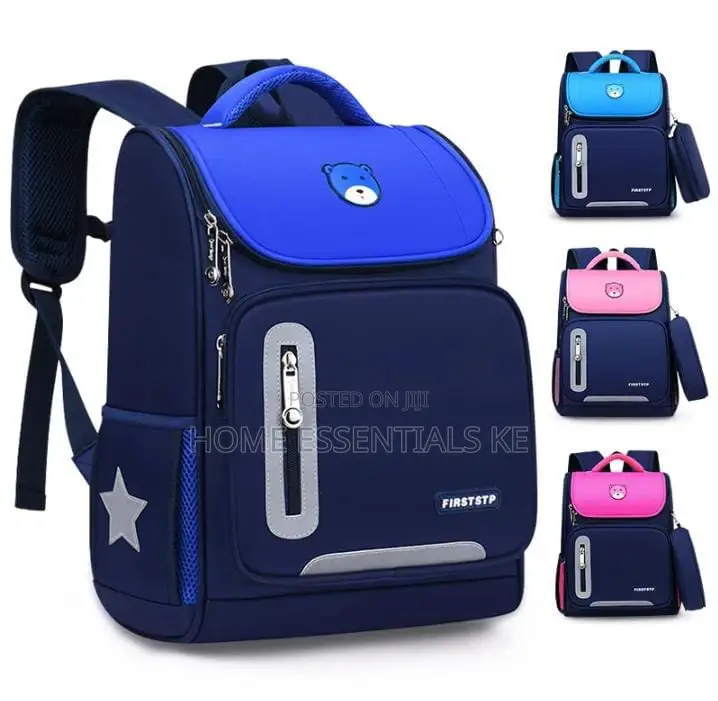 Primary School Bag Lightweight Backpack Royal Blue Pink. .