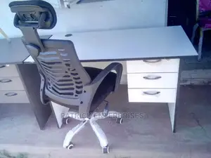 1.2 Meters Office Desk and High Back Reclining Chair