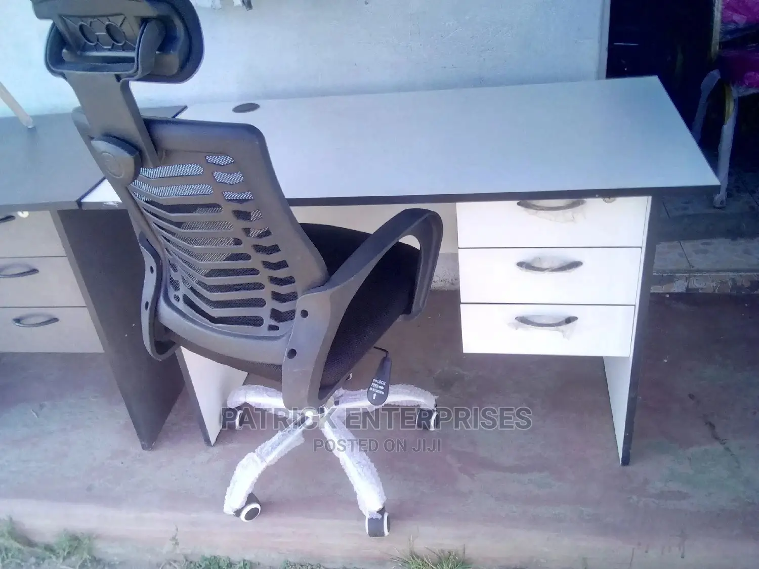 1.2 Meters Office Desk and High Back Reclining Chair