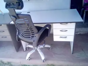 1.2 Meters Office Desk and High Back Reclining Chair