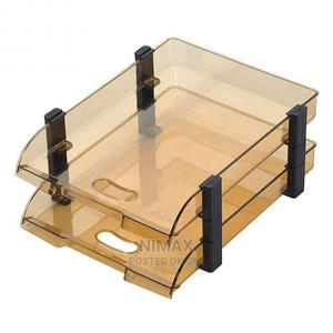 Desk Tray 2 Tier Omega/Clear - main view