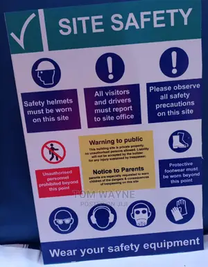 Construction Site Safety Signages And Direction Posters