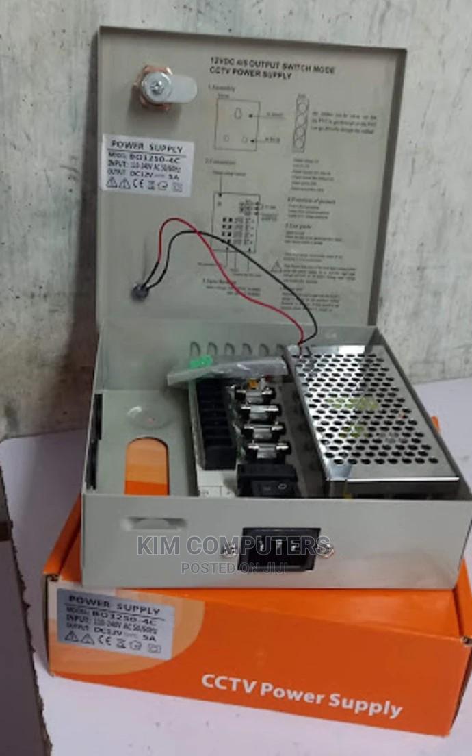 12v 5A Closed/ Fused Cctv Power Supply Unit for 4 Cameras in Nairobi