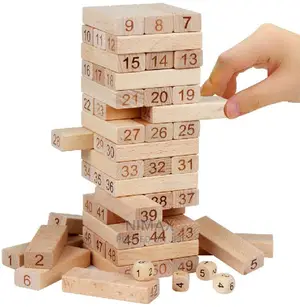 Jenga Wooden Giant Size Game Building Blocks 54 Pieces