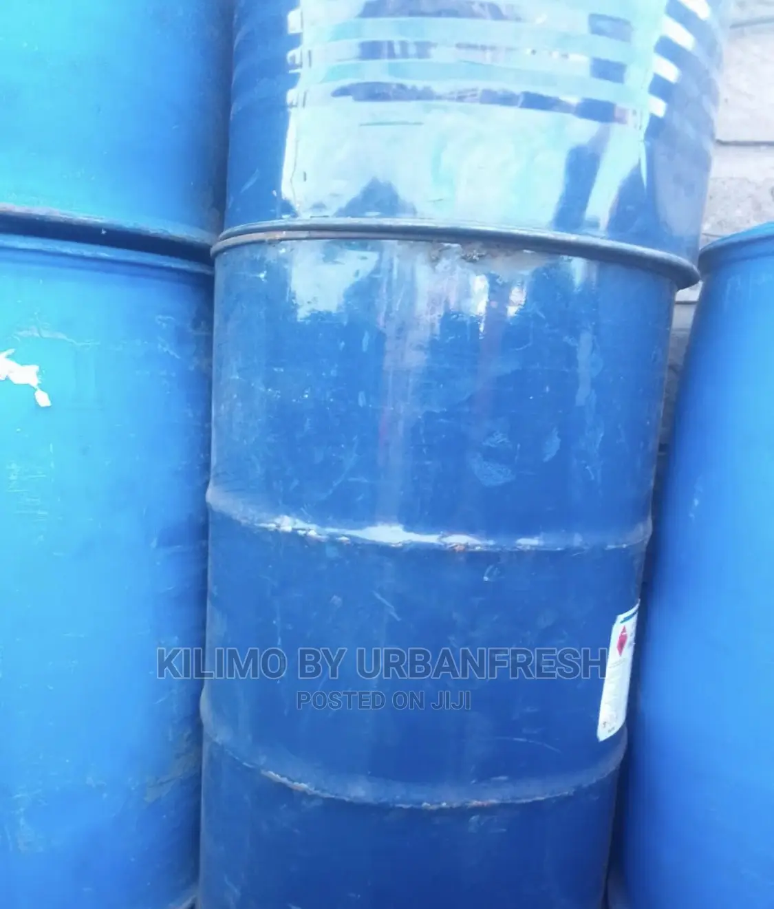 Metal Drums : 200ltrs With Airtight Lid. Completely Opened.