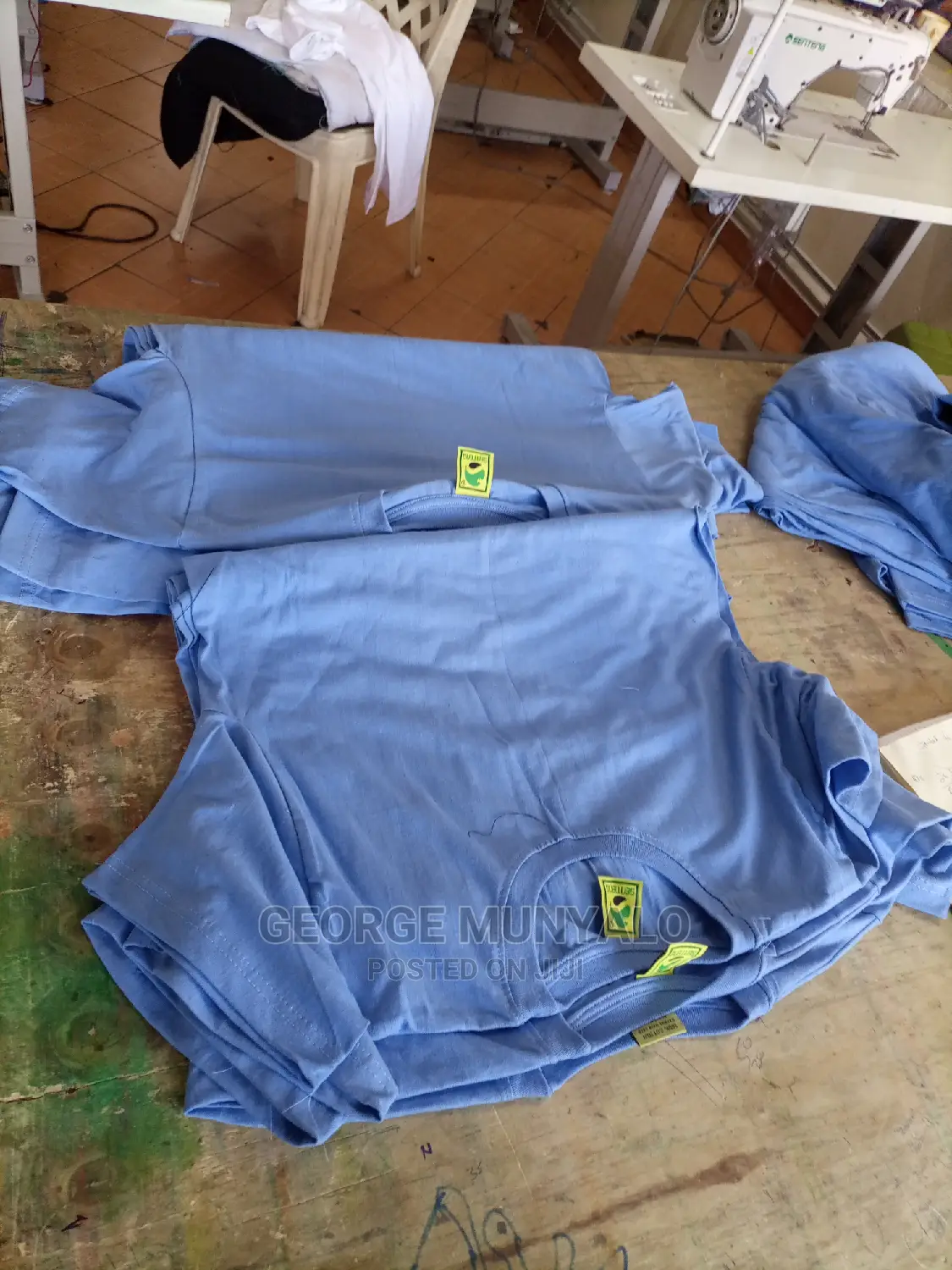 Sky Blue Cotton T-Shirts