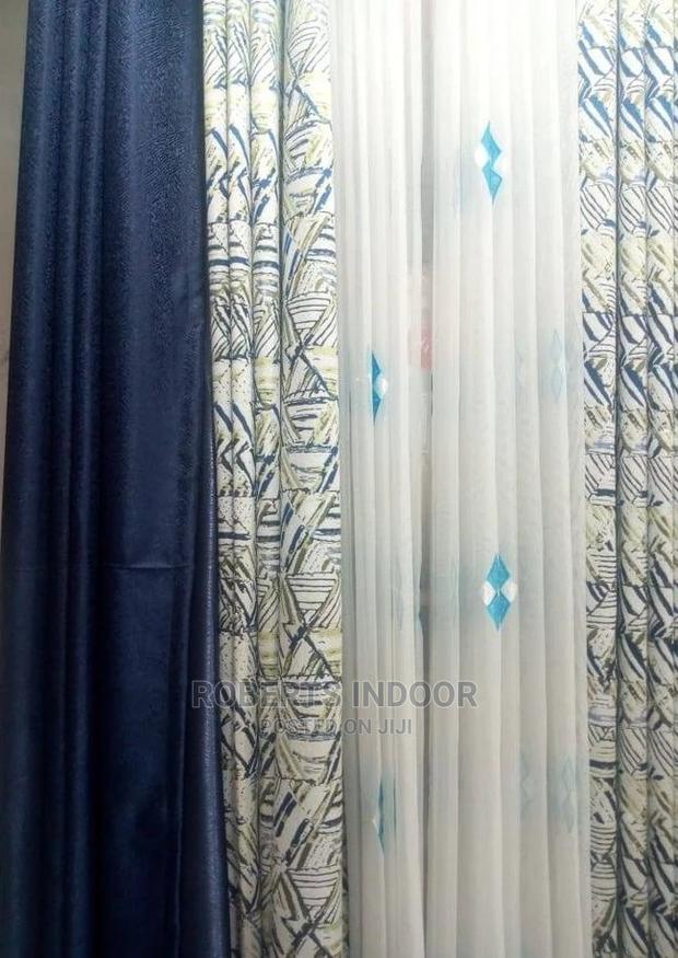 Navy Blue Elegant Curtain - main view