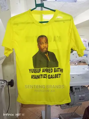 Printed Yellow T-Shirts Front and Back