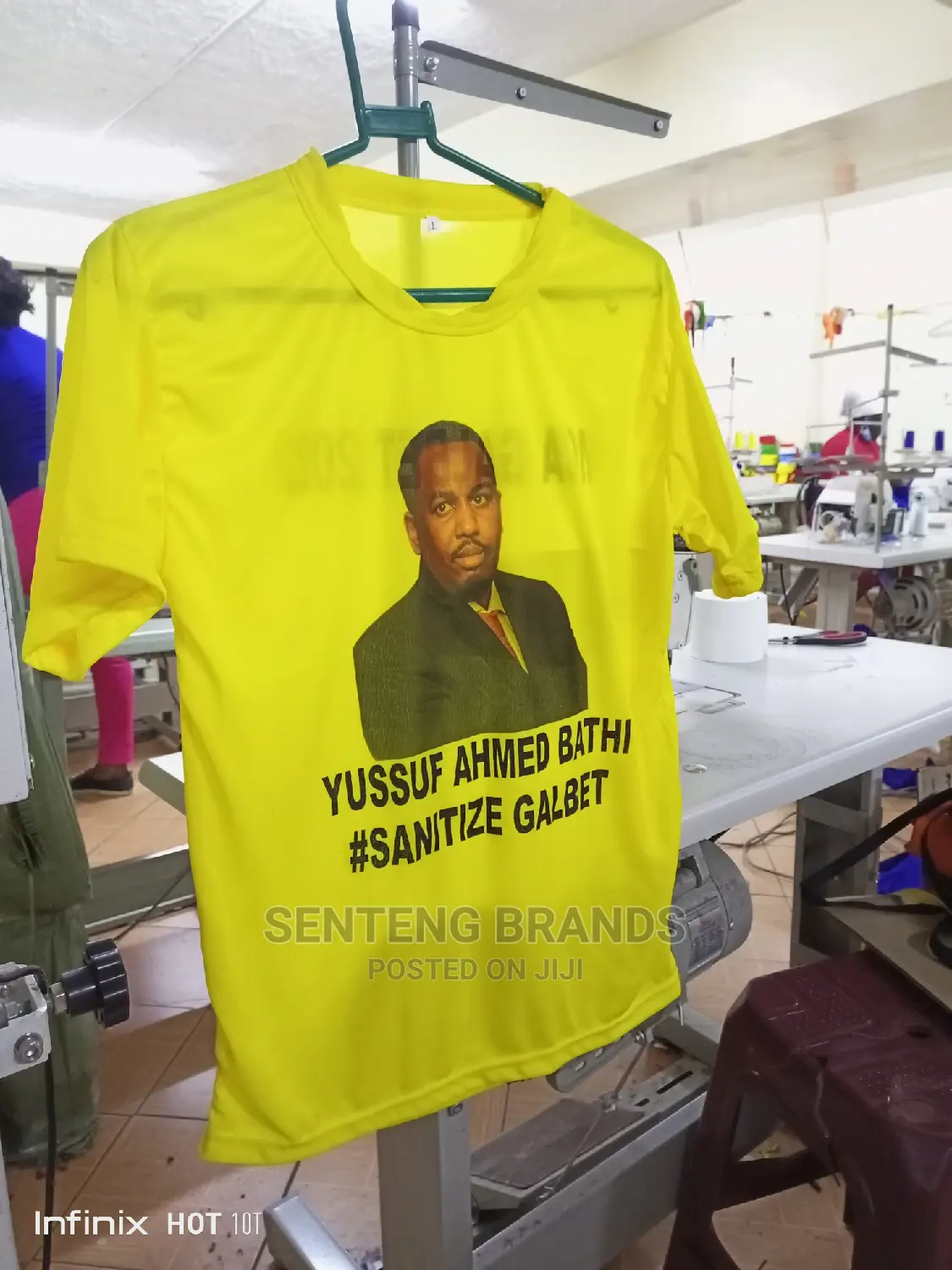 Printed Yellow T-Shirts Front and Back