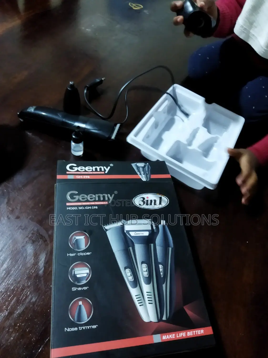 Geemy Original Rechargeable Hair Shaver and Trimmer Set