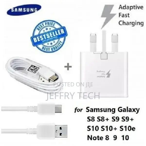 Samsung Galaxy Fast Charge Adaptive for S8 S9 S10 A51-White