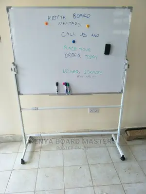 4 Wheeled Whiteboard Stand With a Whiteboard 4ftx3ft