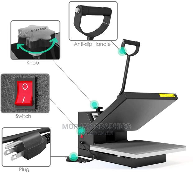Heat Press Machine for T Shirt, 15x15 Inch, Black